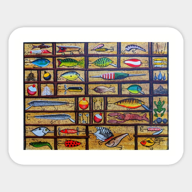 Fishing Lures Collection Sticker by Matt Starr Fine Art